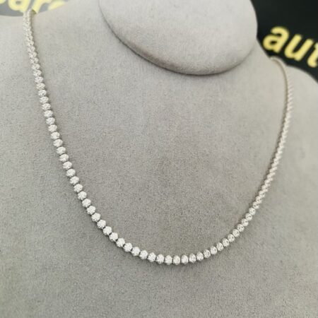14k white gold tennis chain JNI-1