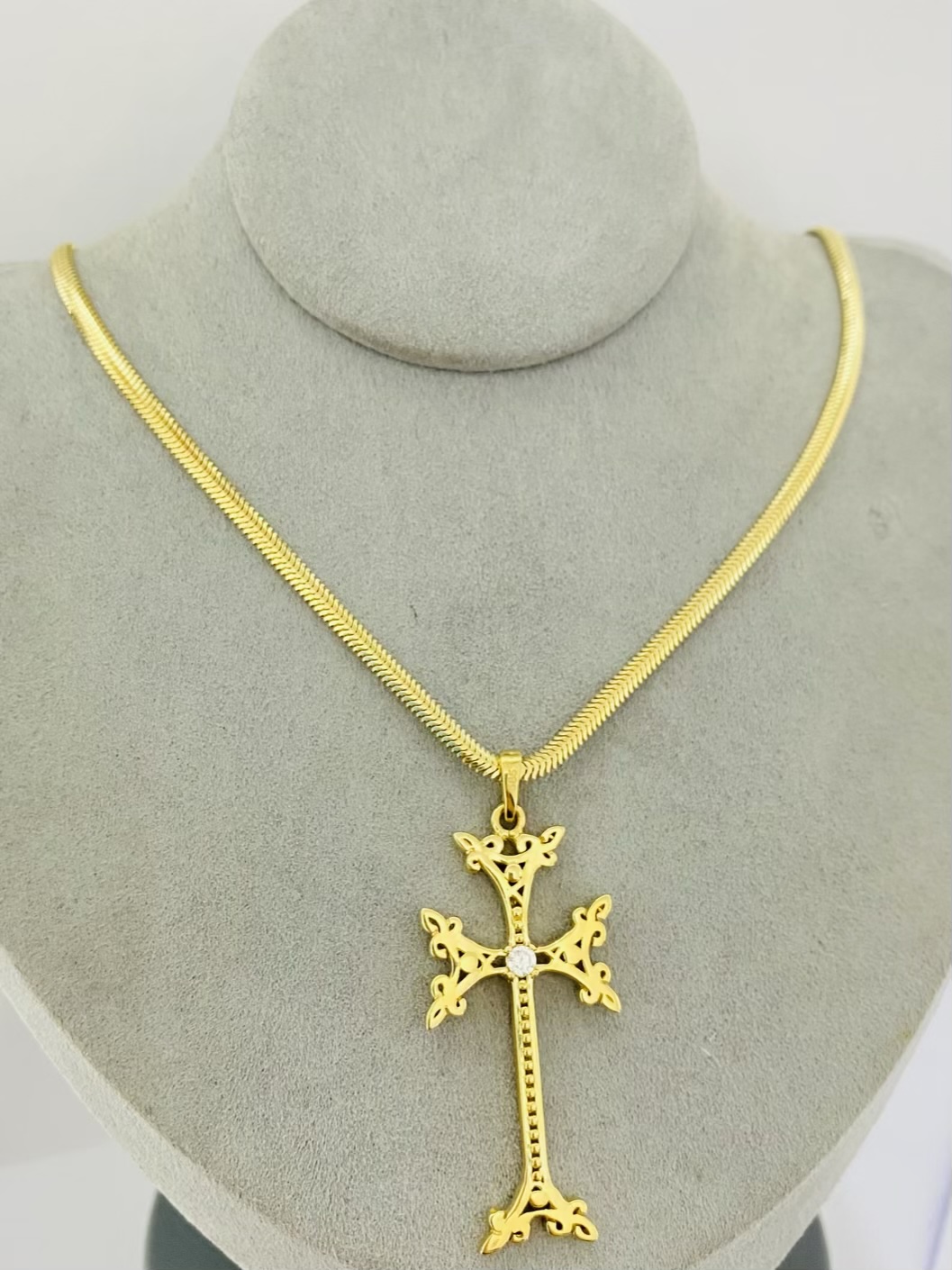 14k gold cross Necklaces 50cm JULBA055