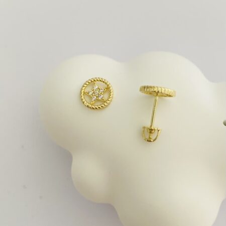 14k gold  screw earrings  AGS-01
