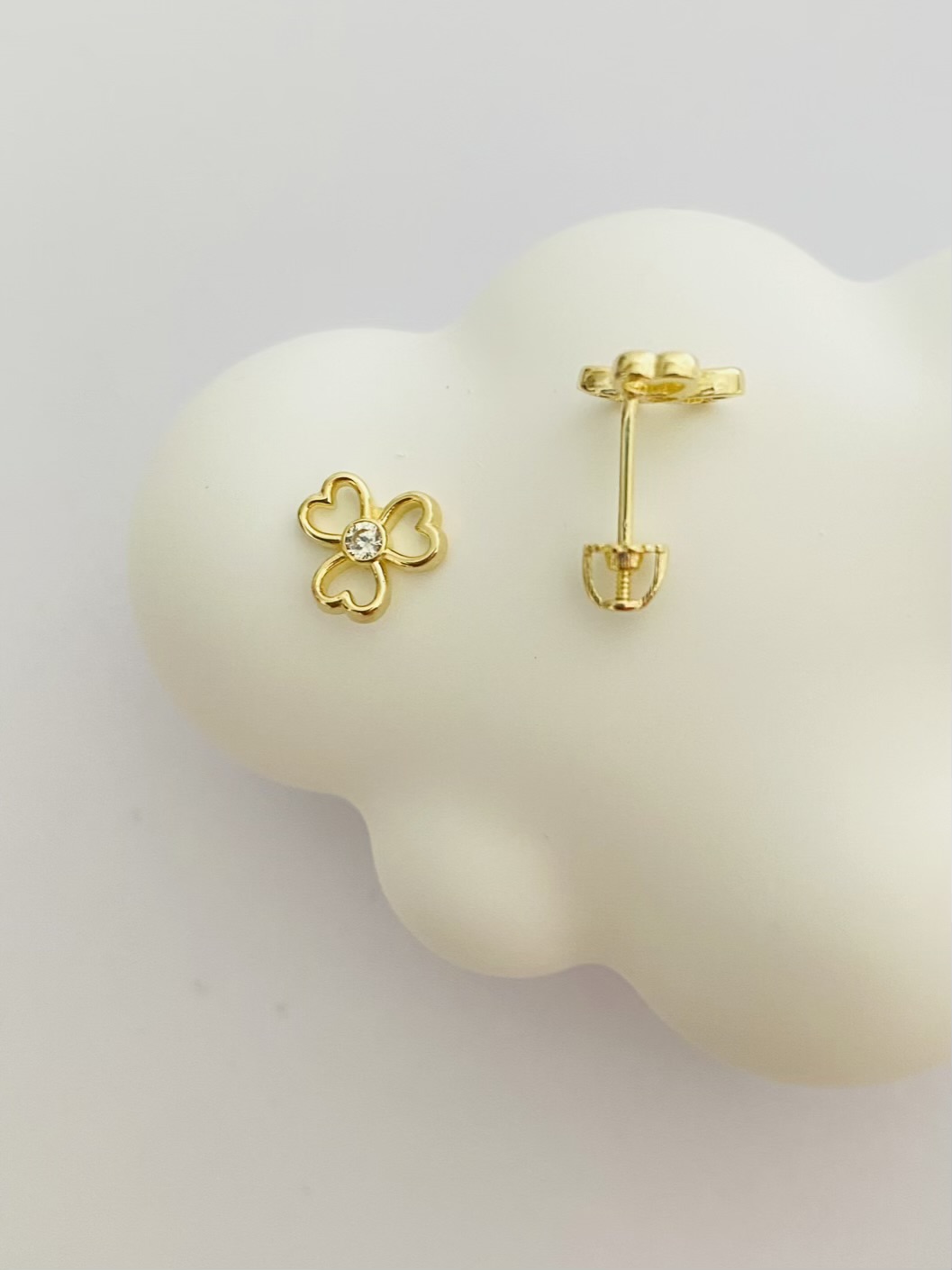 14k gold screw earrings AGS-03