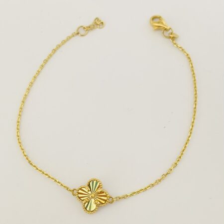 14k gold 10mm clover bracelet 25ST-913C