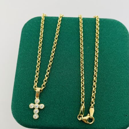 14k gold Chain and Pendant 25GUST10