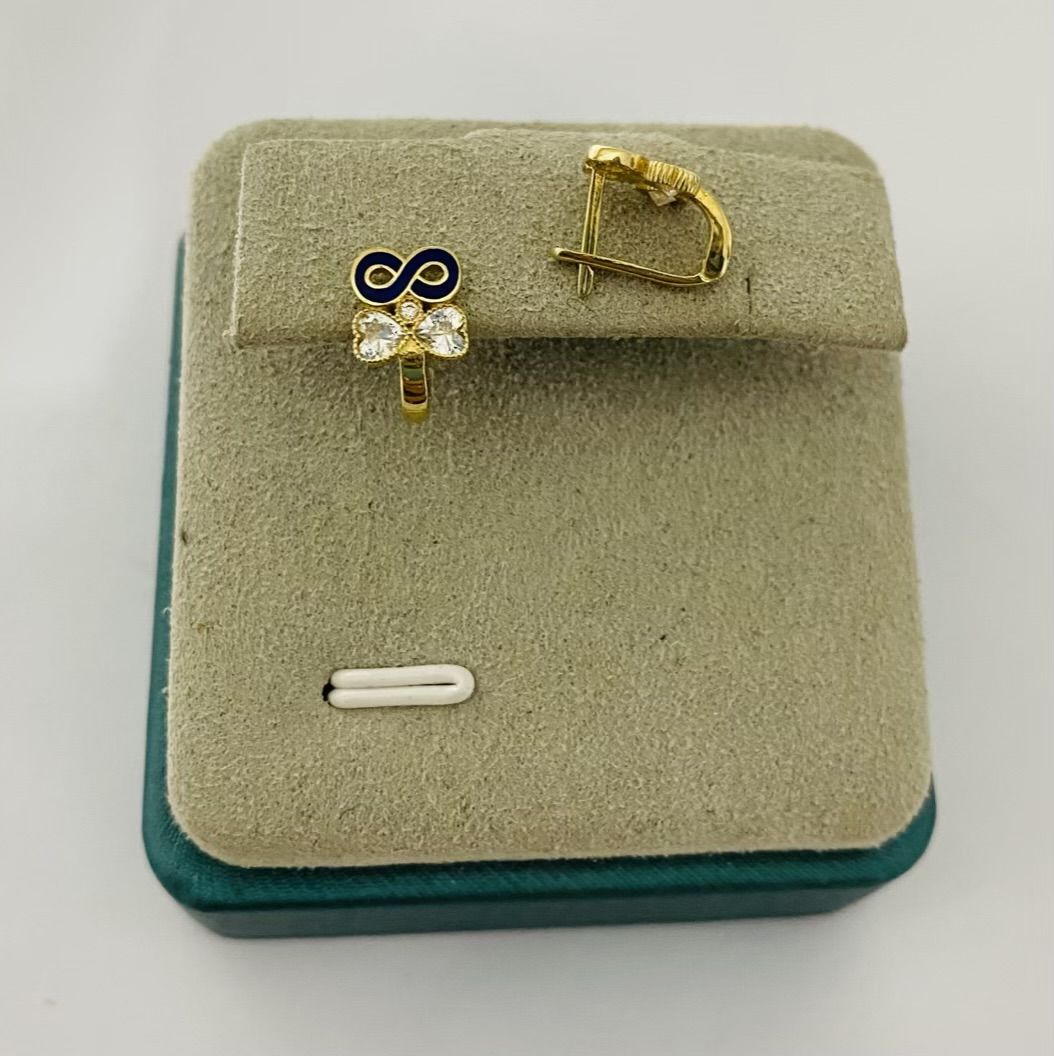 14k gold kids earrings 25AGST803