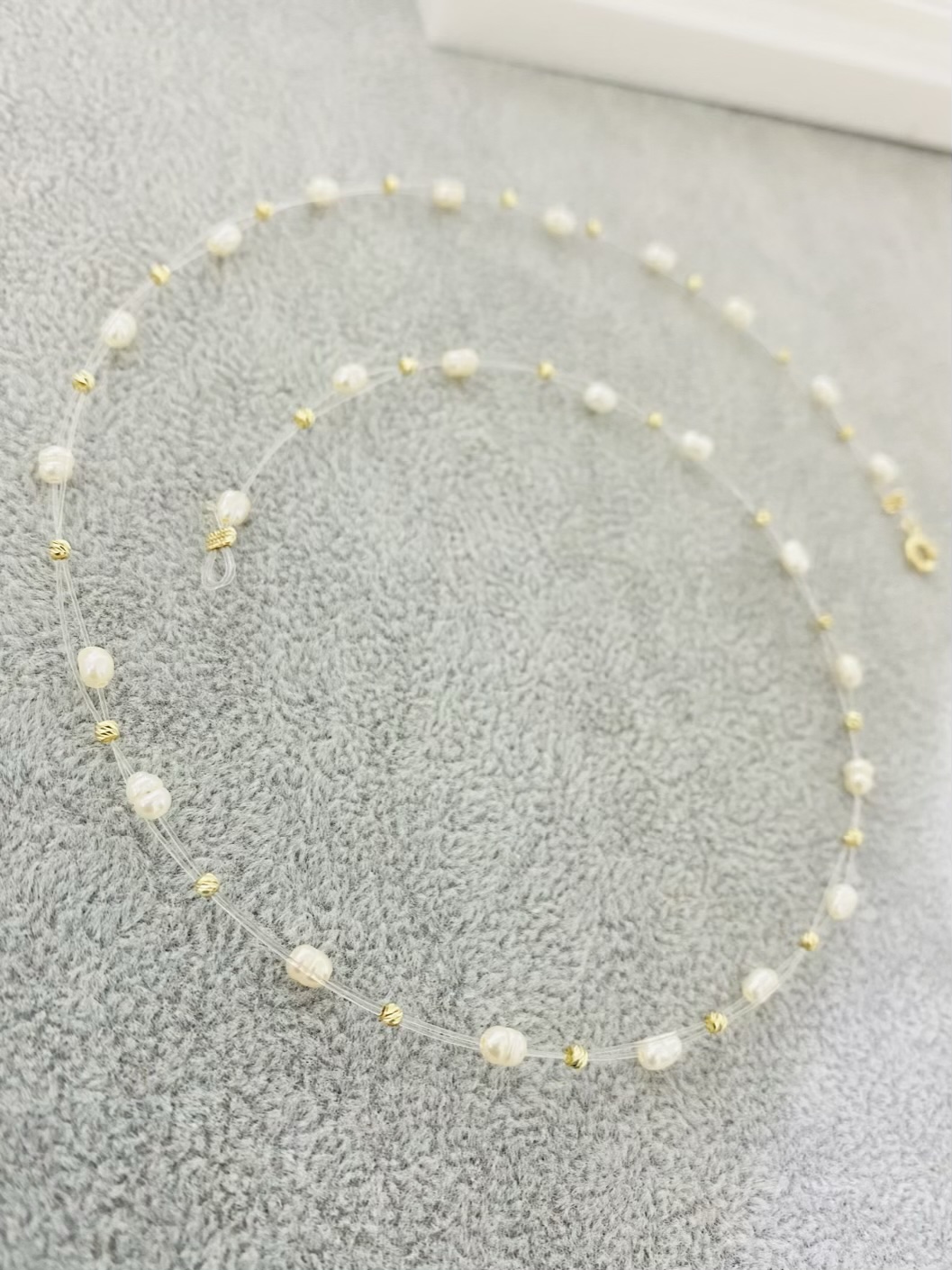 4mm freshwater culture pearls and 2mm 14k gold beads 40cm - Image 2