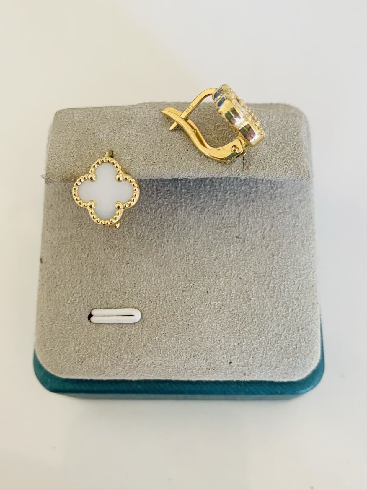 14k gold 12mm earrings CLV103A