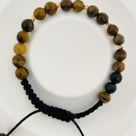 14k gold  beads and natural 6mm Natural yellow tiger eye and 3mm