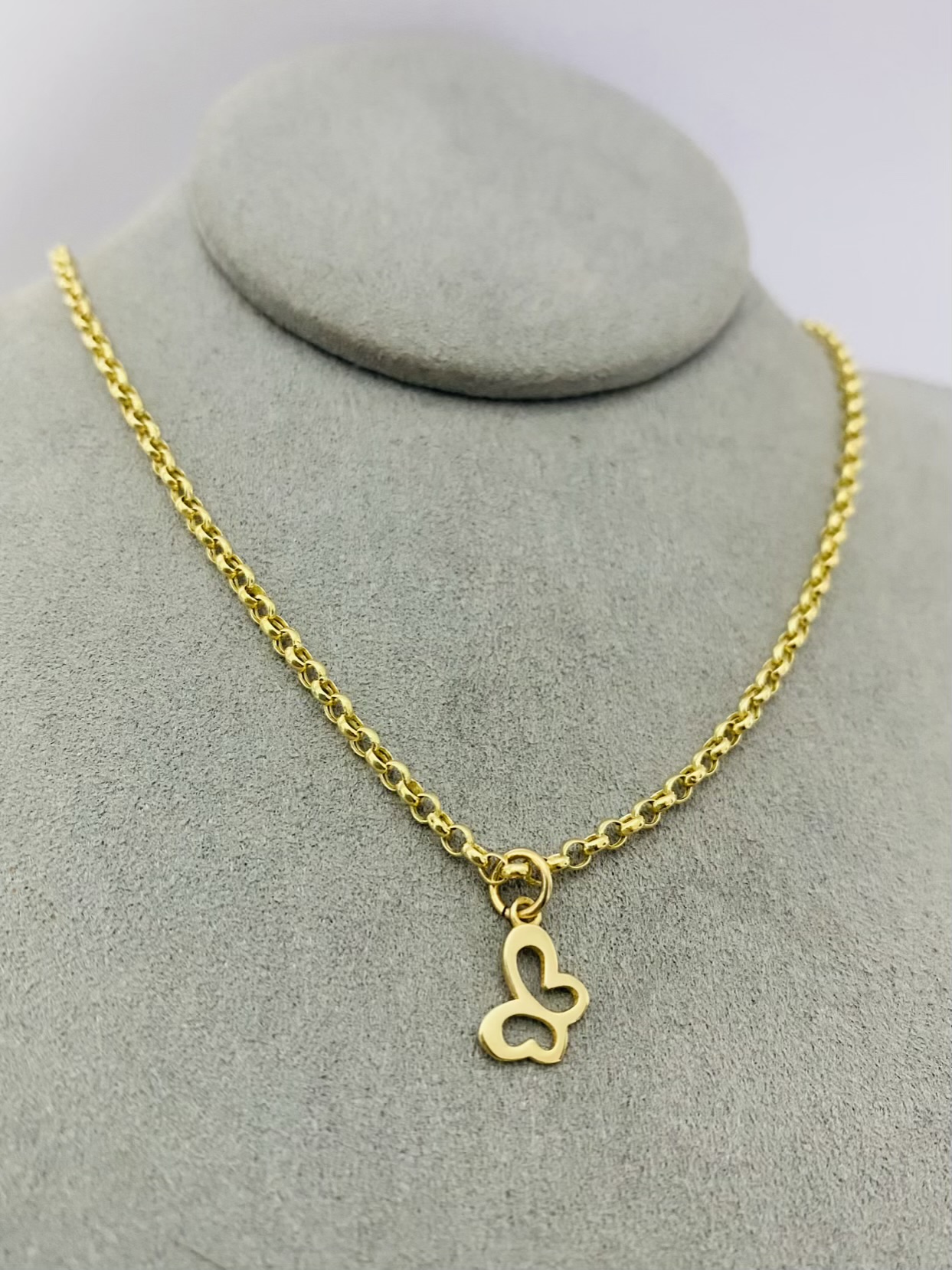14k gold Chain and Pendant 35cm 25OCTB003