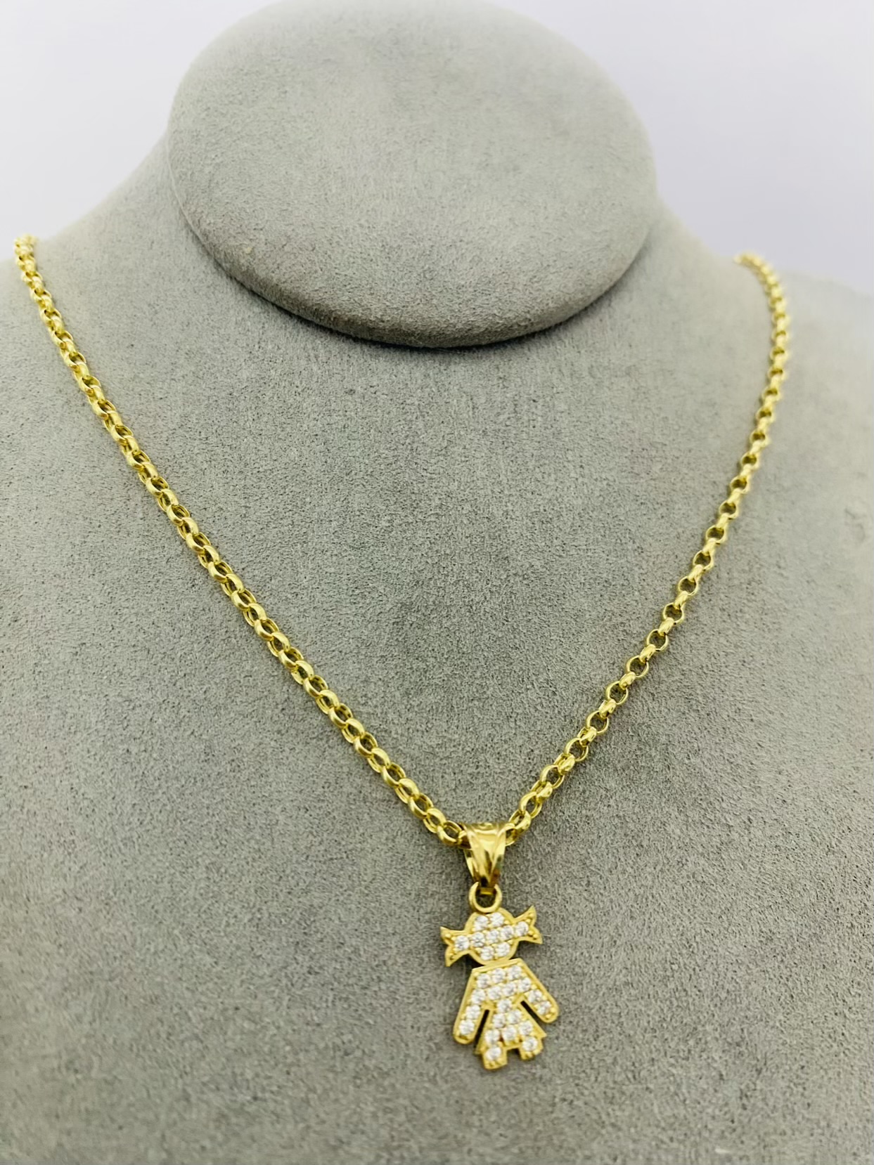 14k gold Chain and Pendant 40cm 25OCTB019