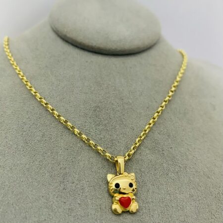 14k gold Chain and Pendant 40cm 25OCTB021