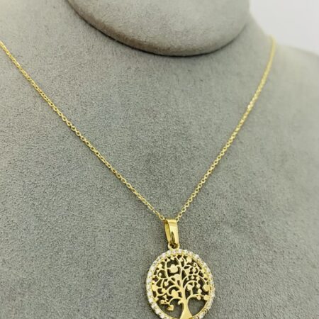 14k  gold  Chain and Pendant 45cm 25OCTB045