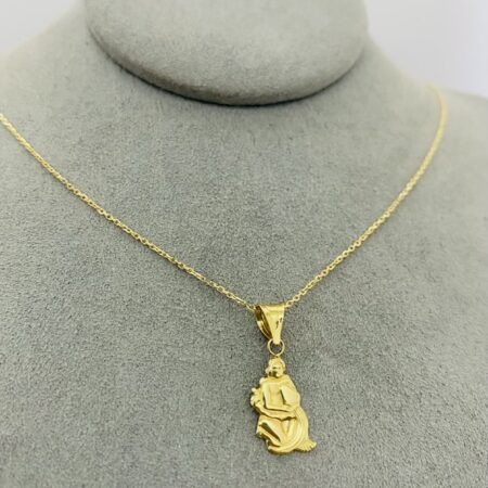 14k  gold  Chain and Pendant 45cm 25OCTB051