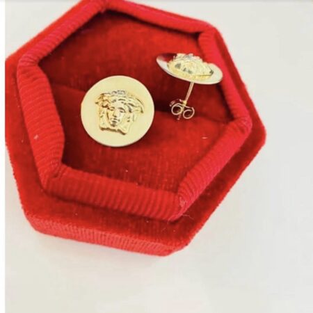 14k gold round 15mm earrings 25VRS