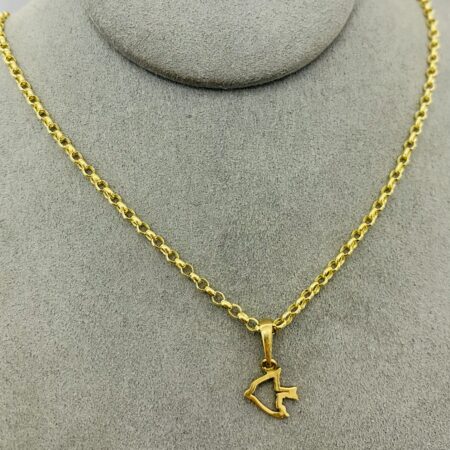 14k gold Chain and Pendant 40cm 25OCTB025
