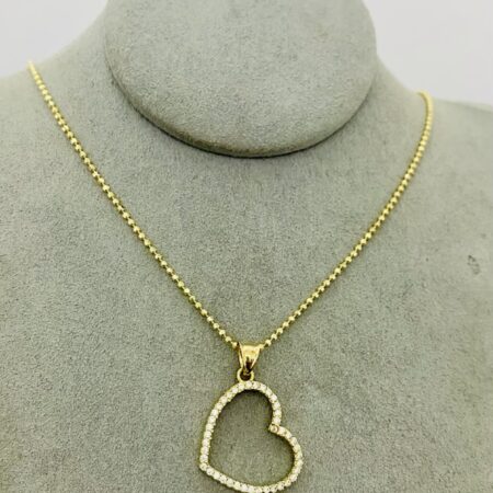 14k  gold  Chain and Pendant 45cm 25OCTB062
