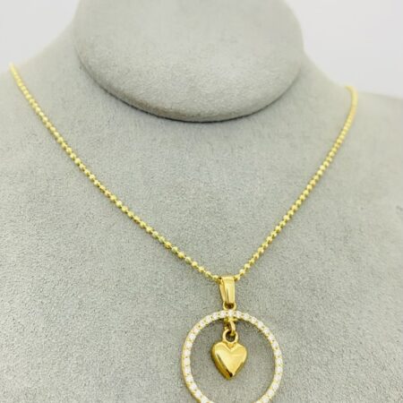 14k  gold  Chain and Pendant 45cm 25OCTB065