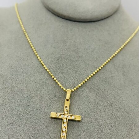 14k  gold  Chain and Pendant 45cm 25OCTB071
