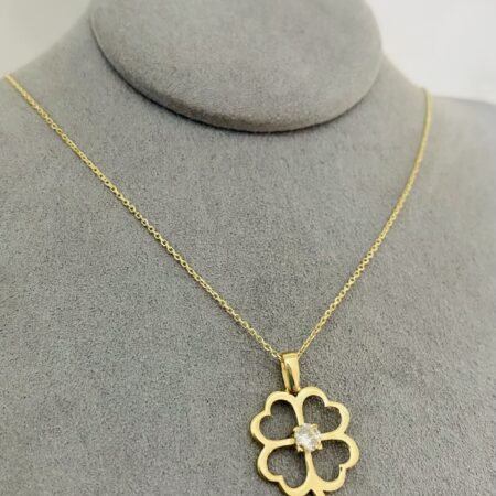 14k  gold  Chain and Pendant 50cm 25OCTB081