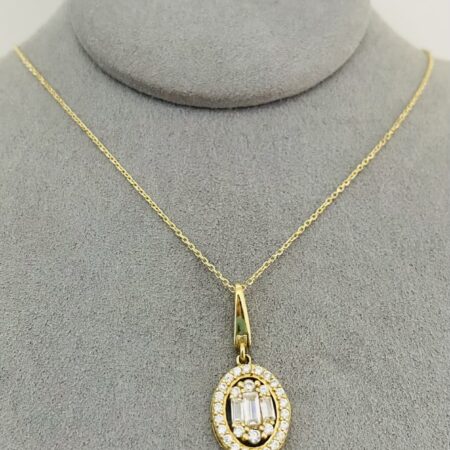 14k  gold  Chain and Pendant 50cm 25OCTB082