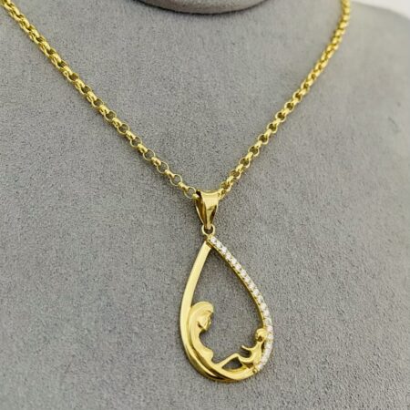 14k  gold  Chain and Pendant 50cm 25OCTB113