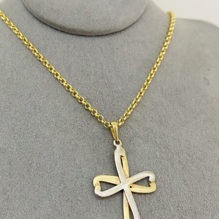 14k  gold  Chain and Pendant 45cm 25OCTB121
