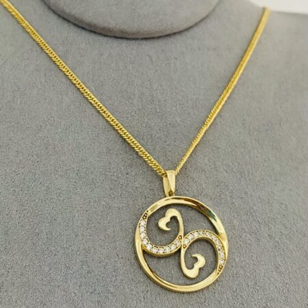 14k  gold  Chain and Pendant 45cm 25OCTB124