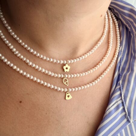 14k gold pendants choose with 3mm -4mm freshwater pearls