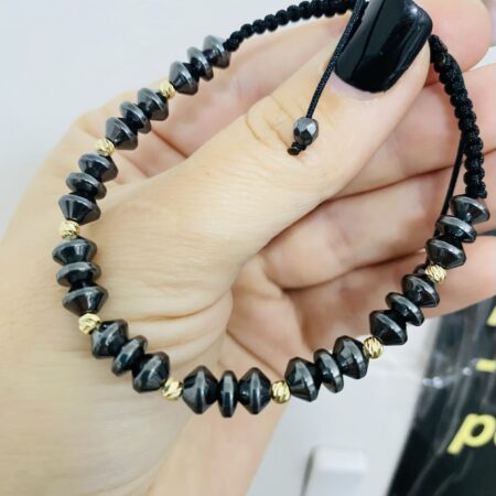 14k gold beads 3mm with hematite beads on 6mm NEW HBB1