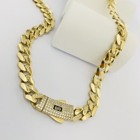9mm Cuban chain 14k gold  MNC10C
