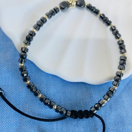 14k gold beads  3mm with hematite beads on 6mm  NEW HBB1A