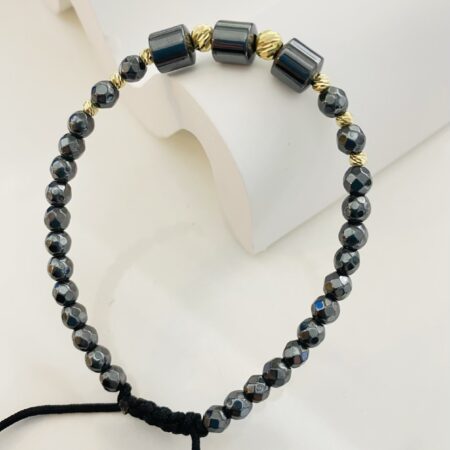 14k gold beads  4mm and 2.5mm  with hematite beads  NEW HBB11