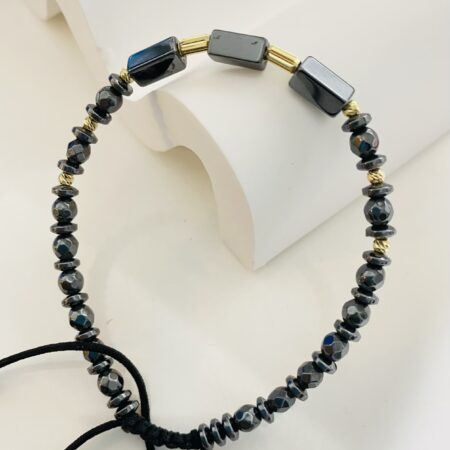 14k gold beads  4mm and 2.5mm  with hematite beads  NEW HBB10