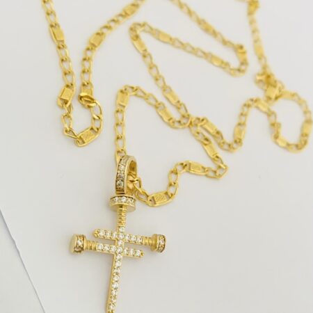 14k gold Chain and Pendant 60cm 25OCTB1W