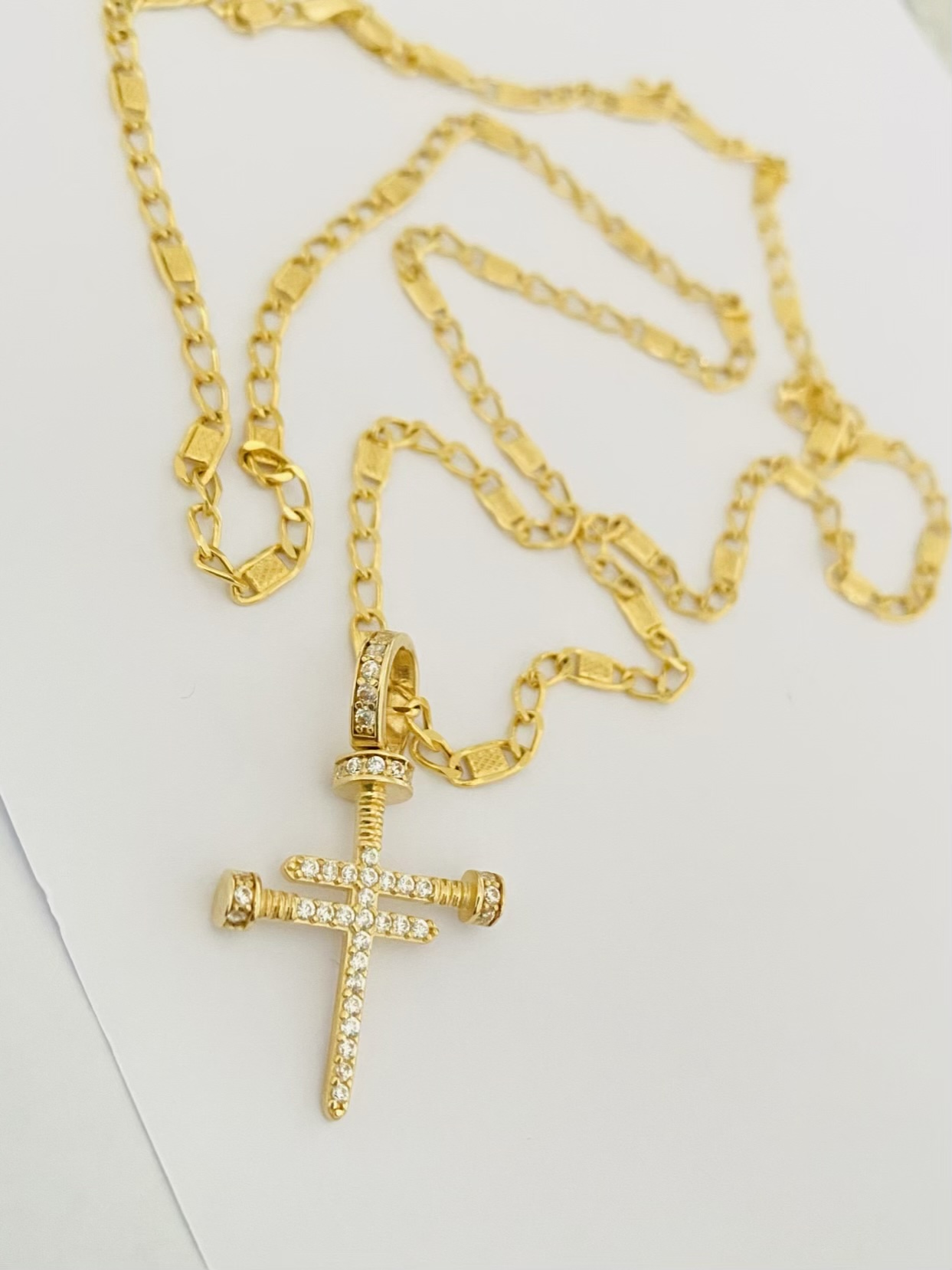 14k gold Chain and Pendant 60cm 25OCTB1W