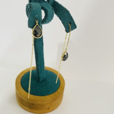 14k gold long 7cm earrings LNG-131