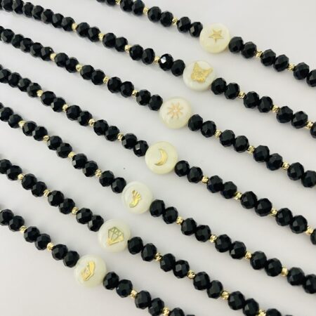 New collection 14k gold 8x 2mm beads with white shell pendant NTP-10