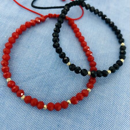 14k gold 2.5mm beads set of 2 bracelet SOFB2