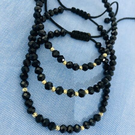 14k gold 2.5mm beads set of 3 bracelet SOFB