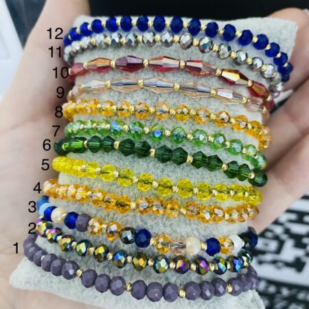 Crystal beads and 14k gold beads MCB095