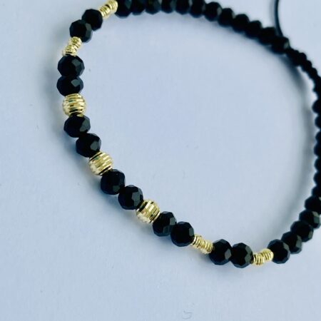 New disco balls 2mm and 4mm with black crystal beads NDCB