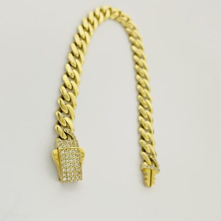 14cm  14k gold bracelet 8mm /10g