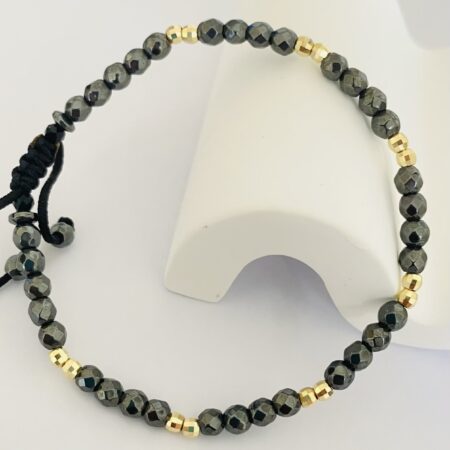 14k gold 3mm and 4mm   hematite  beads   GMS14