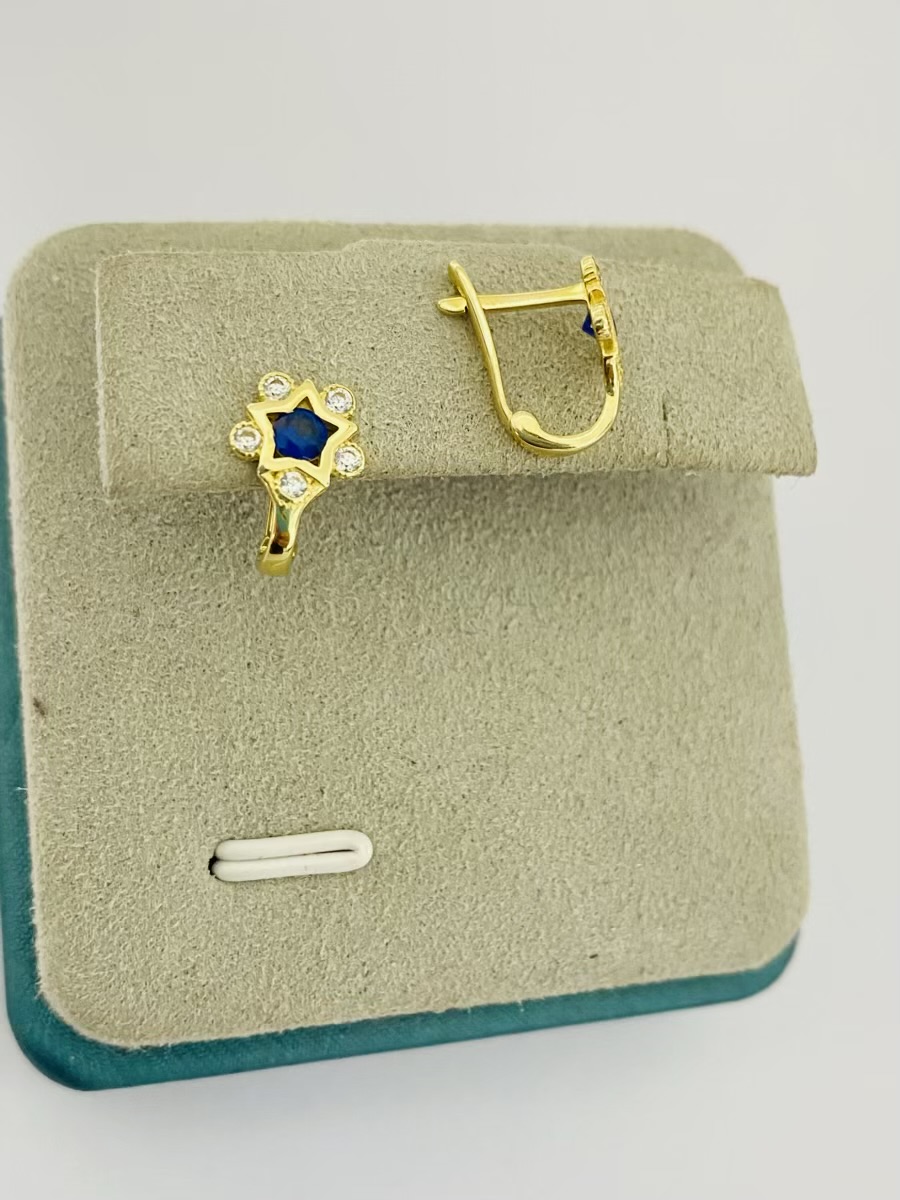 Fine 14k gold round earrings 26Jan013