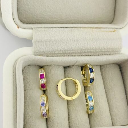 Fine 14k gold round earrings 26Jan016