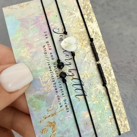 fine style 14k gold 3x 2mm beads string set 3 bracelets NC-2-G11A