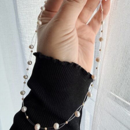 39cm necklace with 2mm 14k gold and 4mm freshwater pearl