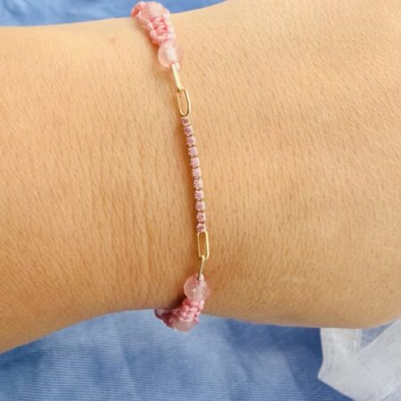 fine style 14k gold string red bracelet NC-2-G12F