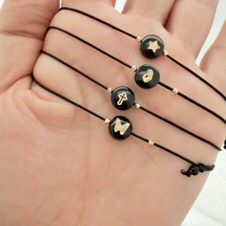 Shell pendant with 14k gold 2mm beads CMW1