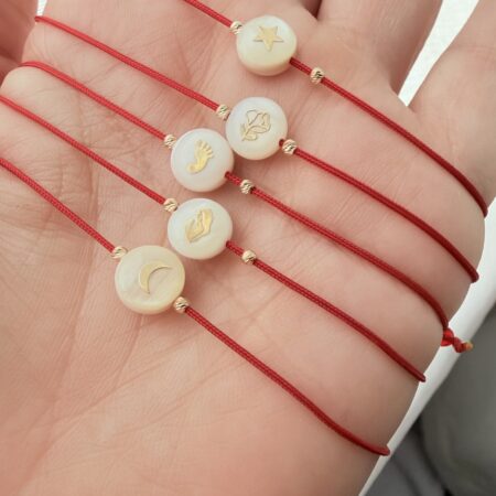 Shell pendant with 14k gold 2mm beads CMW