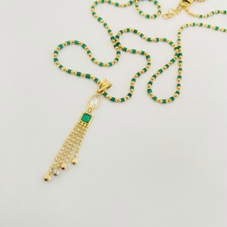 Fine 14k gold green necklace NEW COLLECTION