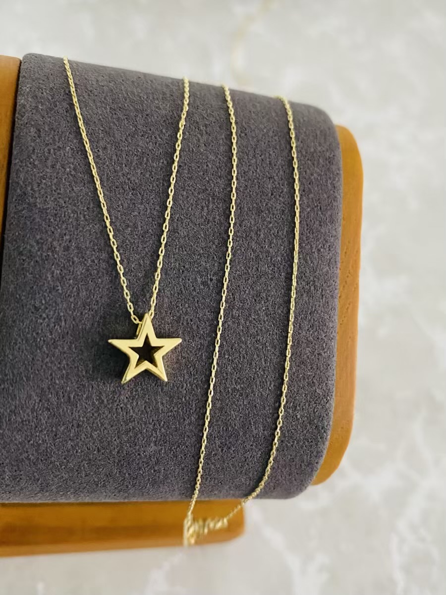 Fine 14k gold necklace 45cm 26Ja39E